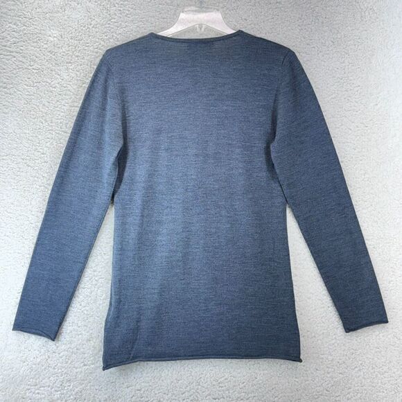 Allude 100% Wool Cardigan Womens Large Gray Button Placket Long Sleeve Soft Work - Picture 3 of 9